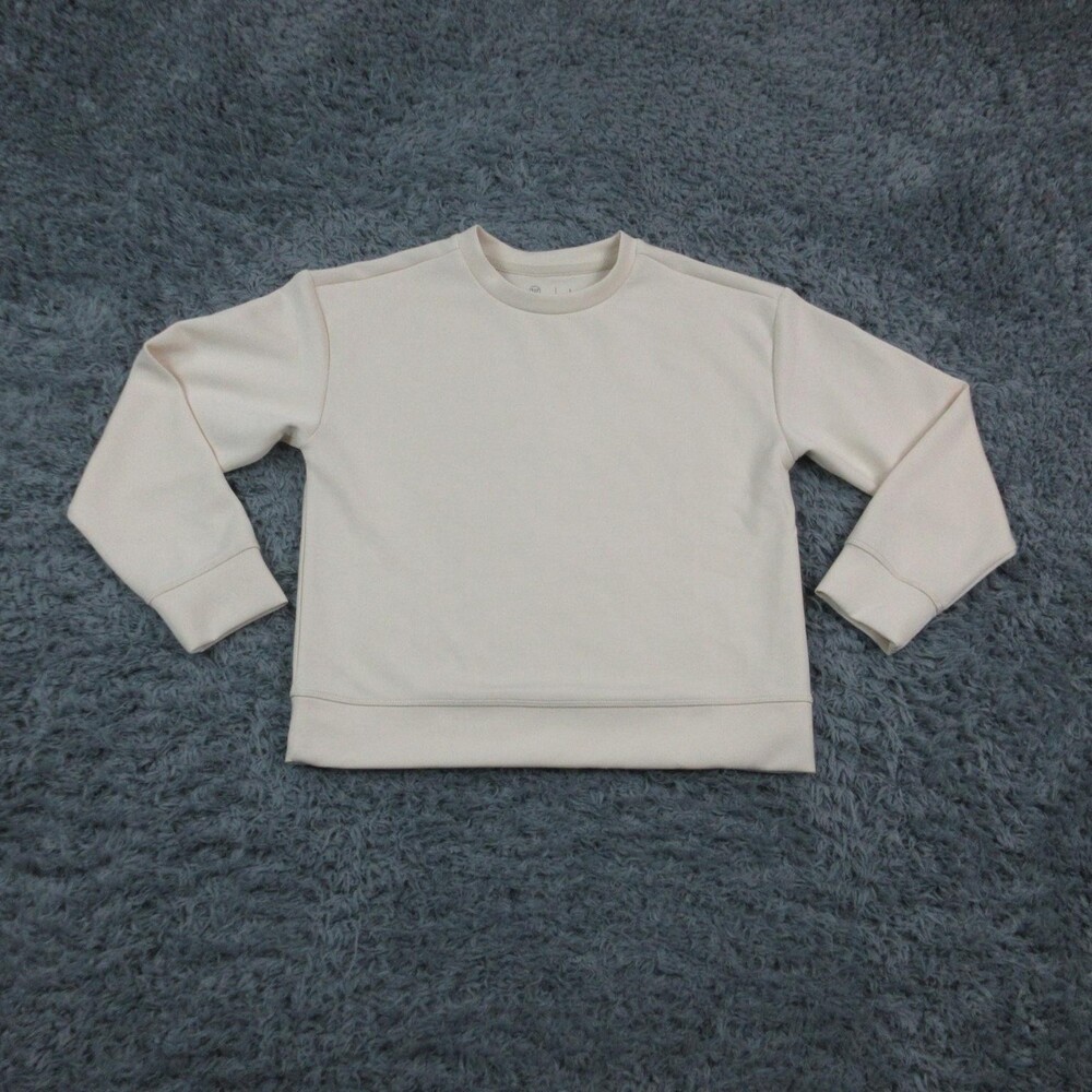 We Wander Sweatshirt Kids 12-14 Off White Long Sleeve Crewneck Pullover